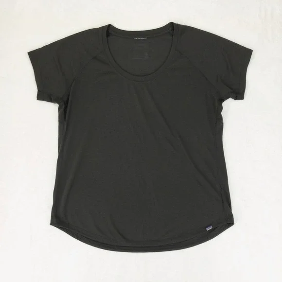 Patagonia Capilene Cool Trail T-Shirt Mens XL Black Short Sleeve Distressed Tee - Picture 1 of 9